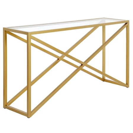 Henn & Hart 55 in. Calix Brass Console Table AT0980